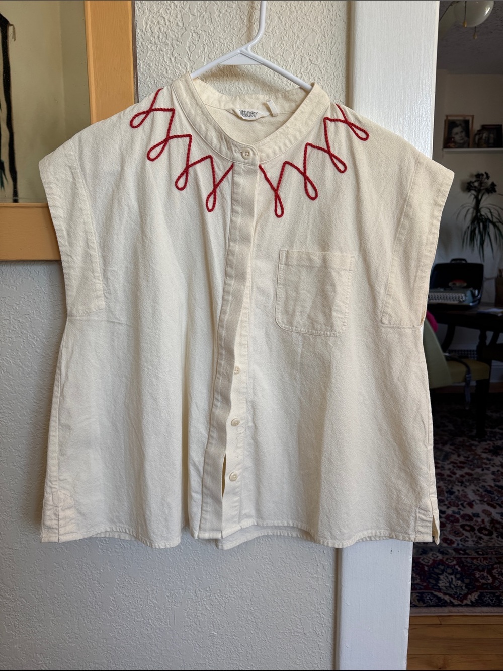 TOAST embroidered collar blouse - S